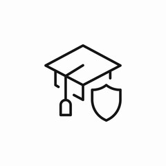 education protection graduation icon sign vector