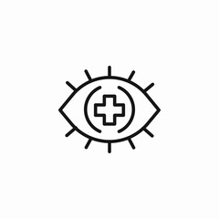 Obraz premium eye health check icon sign vector