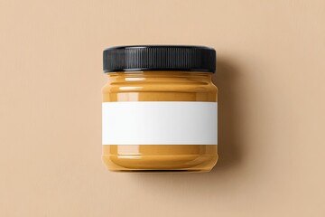 Small jar of light brown peanut butter