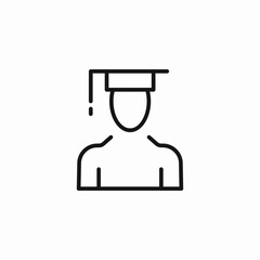 graduation person icon icon sign vector