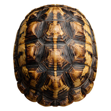 Turtle Shell Top View, isolated on transparent background