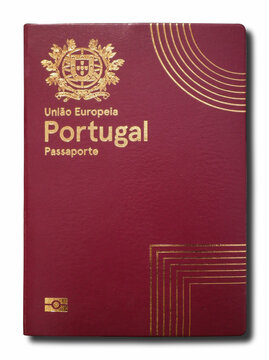 Portuguese passport isolated on a white background