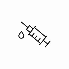 syringe with blood icon sign vector