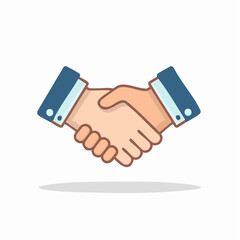 Business handshake icon illustration of a deal agreement and partnership concept