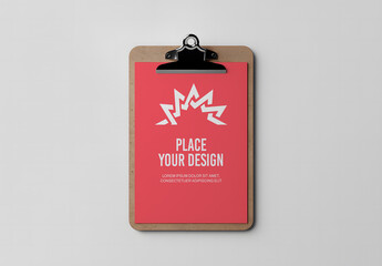 Letterhead Mockup on Clipboard