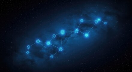 Stunning digital illustration of the Scorpio constellation glowing brightly against a dark, starry night sky, perfect for astrology enthusiasts