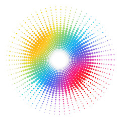 Colorful Gradient Sunburst with Transparent Background, Glossy Design Element for Web Design