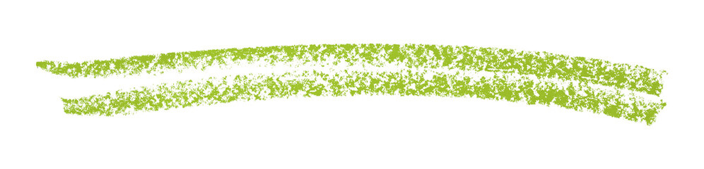 Green colored pencil drawing isolated on transparent background