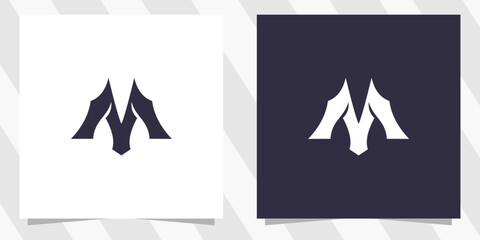 letter m logo design vector