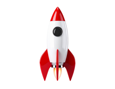  3D rocket transparent background