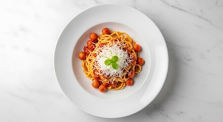 Spaghetti with Tomato Sauce and Cheese.