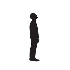 Silhouette of Person Standing Looking Up