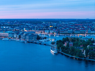 Fototapeta premium Stockholm capital city of Sweden, drone photo