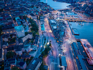 Fototapeta premium Stockholm capital city of Sweden, drone photo