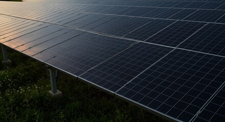 Versatile eco solar array with vibrant reflections, environmental innovation