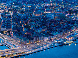 Stockholm capital city of Sweden, drone photo