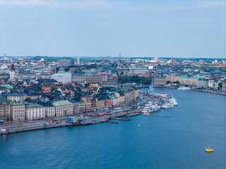 Stockholm capital city of Sweden, drone photo
