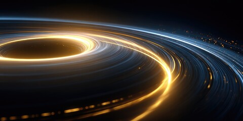 Abstract swirling rings of light