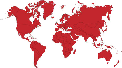 red world map