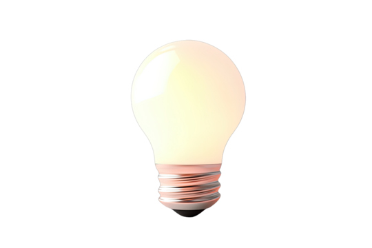Digital rendering of a light bulb