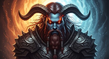 Powerful Demon Lord, Fantasy Art.