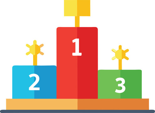Set of 3 podium blocks vector