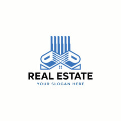 real estate logo vector template design 