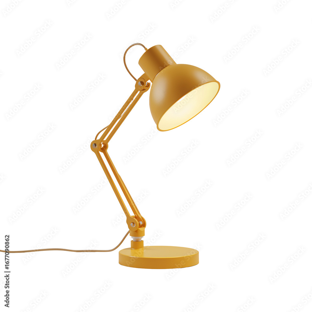 Poster illuminating study desk lamp casting a warm glow with adjustable features and seamless integration