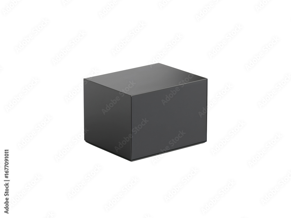 Poster elegant minimalist presentation grey isolated cube with refined edges in isolated transparent