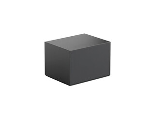 Fototapeta premium Elegant minimalist presentation grey isolated cube with refined edges in isolated transparent
