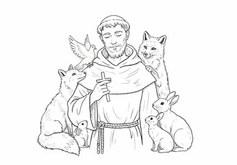 Various Tombstones in a Graveyard Illustration.