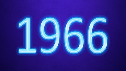 Glowing blue number design of 1966 on blue background.