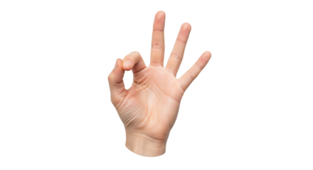 Isolated Hand Showing OK Sign