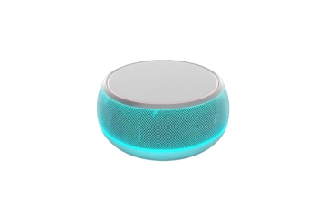 Round speaker with glowing lights