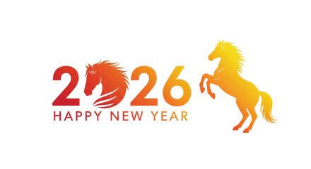 Isolated Happy New Year 2026