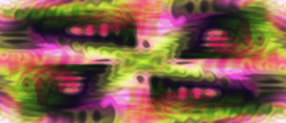 Abstract Swirling Pink Green Purple Kaleidoscope Pattern