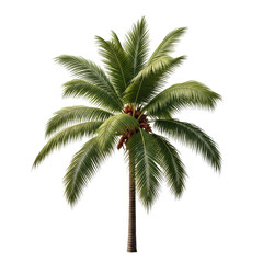 Decorative Coconut Palm Tree with Natural Green Fronds