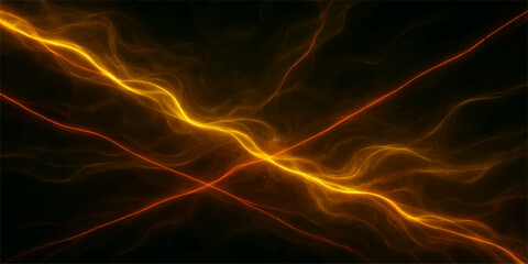 Dynamic digital art with abstract red lines and light patterns creates a vibrant wallpaper of motion and energy, resembling a fiery flame or swirling smoke