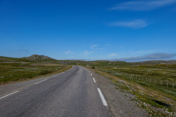 Landscape of fjords in northern Norway