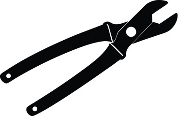 bolt cutter silhouette vector