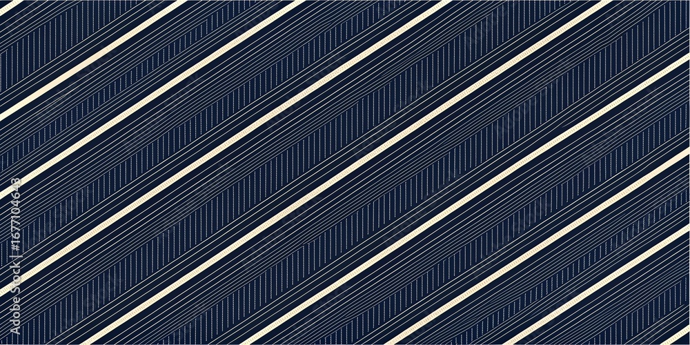 Poster diagonal white stripes on a dark textured fabric background pattern