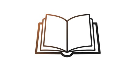 Discover knowledge and unlock learning potential with this elegant open book icon, symbolizing education, wisdom, and new beginnings for inspiring projects.