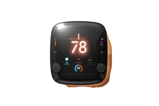 Modern smart thermostat display