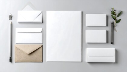Stationery Mockup A Clean, Minimalist Design for Professional Branding and Presentation