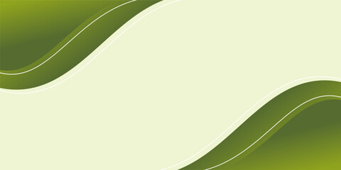 Elegant green background of abstract shapes, leaf patterns with empty space for text.