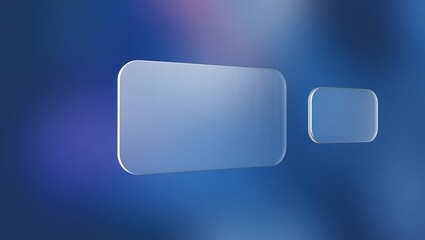 Frosted Glass UI Elements Blue Purple Background