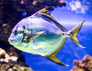 Colorful fish in aquarium