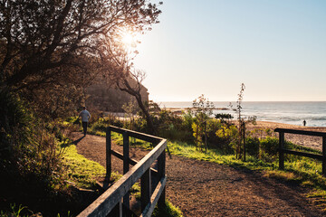 morning walk along the beachside path