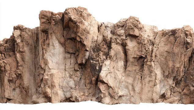 Rugged rock face, tan and beige tones