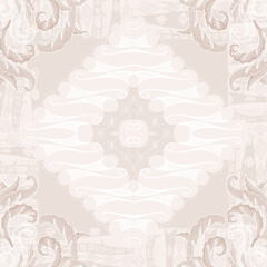 soft peach batik pattern hijab design